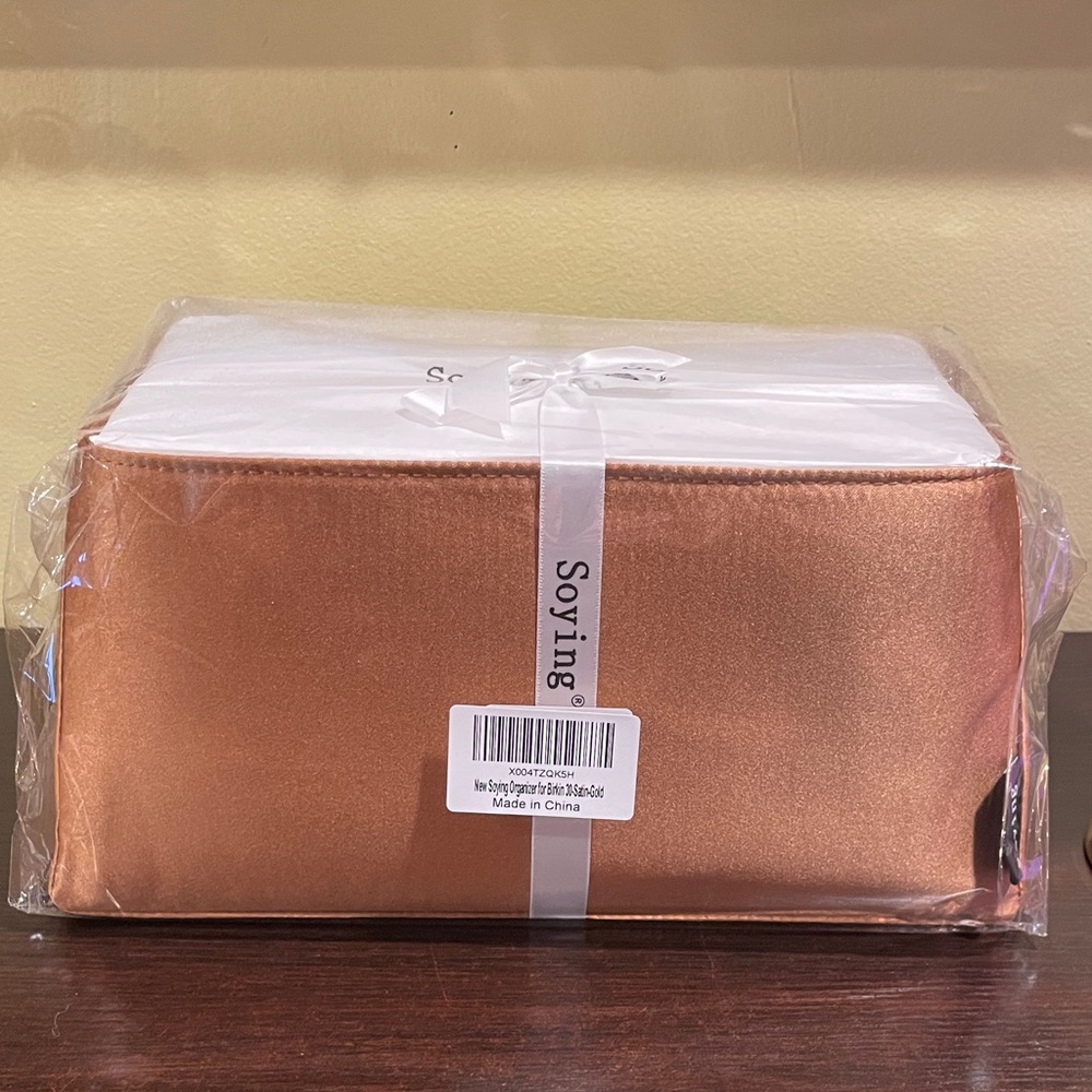 Birkin 30 Faux Satin Bag Organizer Insert • Luxury Purse Liner • Shaper Divider